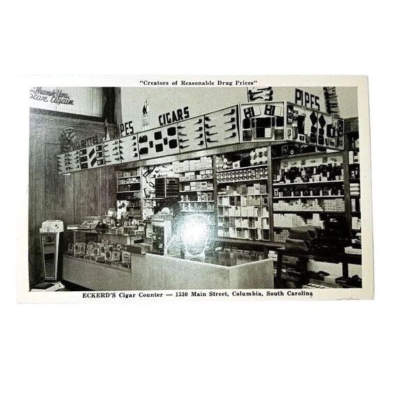 Eckerd's Modern Drug Store Cigar Counter Postcards Columbia SC Vintage 4558 4559 - Picture 4 of 5